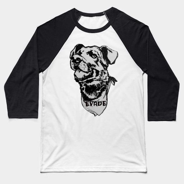 Negro Matapacos, the riot dog (evade, black and white) Baseball T-Shirt by Goth_ink